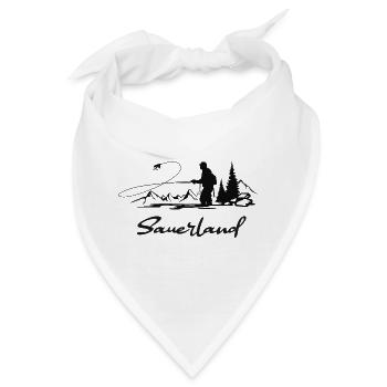 Sauerland Fliegenfischen - Bandana - Weiß - Vorne