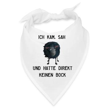 Schwarzes Schaf - Ich kam, sah, hatte keinen Bock - Bandana - Weiß - Vorne