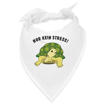 nur kein stress - Bandana - Weiß - Vorne