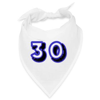 30. 30 JAHRE. 30-JÄHRIGES JUBILÄUM. 30-JÄHRIGES JUBILÄUM. - Bandana - Weiß - Vorne