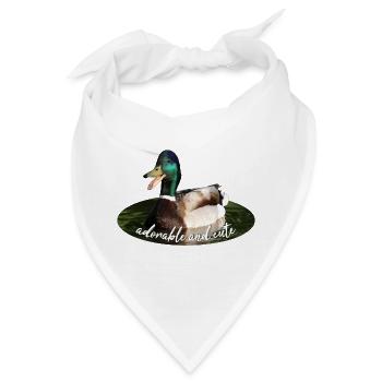 Ente Stockente - Bandana - Weiß - Vorne
