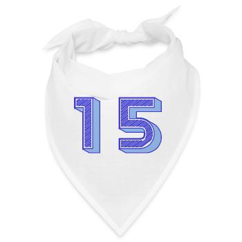 15. 15 JAHRE. 15. JAHRESTAG. 15-JÄHRIGES JUBILÄUM. - Bandana - Weiß - Vorne