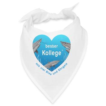 bester Kollege - Bandana - Weiß - Vorne