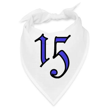 15. 15 JAHRE. 15. JAHRESTAG. 15-JÄHRIGES JUBILÄUM. - Bandana - Weiß - Vorne