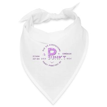 zum Punkt kommen - Bandana - Weiß - Vorne