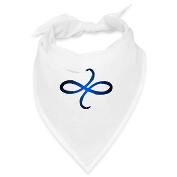 Keltische Symbole Freundschaft Blau - Bandana - Weiß - Vorne