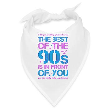 90er 90s Neunziger Jahre best of 90s - Bandana - Weiß - Vorne