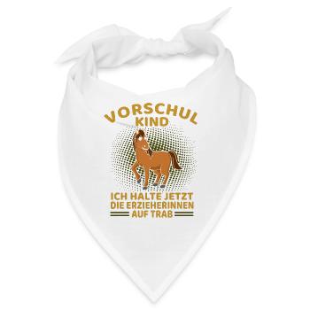 Vorschulkind Vorschule - Bandana - Weiß - Vorne