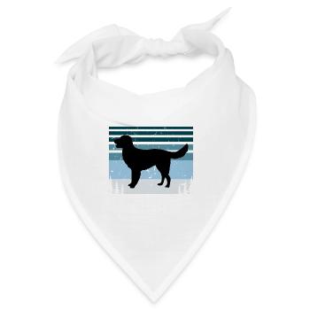 Deutsch Langhaar Vorstehhund Silhouette Retro - Bandana - Weiß - Vorne