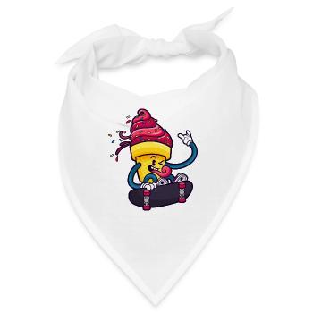 Schlittschuh - Bandana - Weiß - Vorne