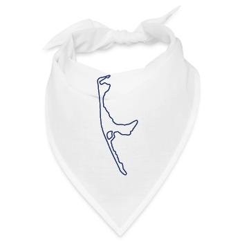 sylt umriss blau - Bandana - Weiß - Vorne