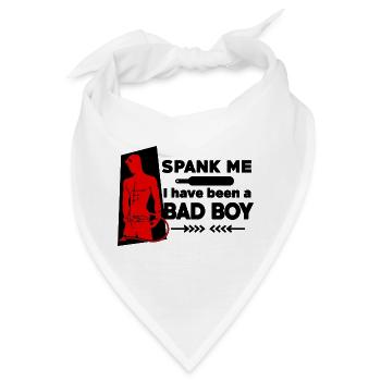 Spank me, I have been a Bad Boy - Frecher Teufel - Bandana - Weiß - Vorne