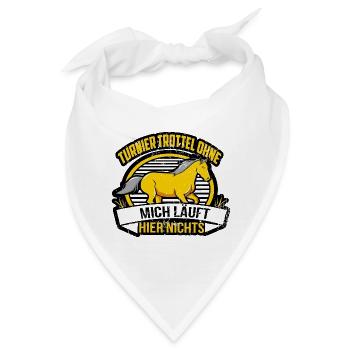 Turnier Trottel Turniertrottel TT Reiterspruch - Bandana - Weiß - Vorne