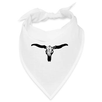tierschädel rind - Bandana - Weiß - Vorne