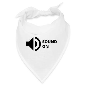 Ton am Lautsprecher - Bandana - Weiß - Vorne