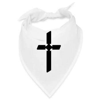Kreuz Christentum - Bandana - Weiß - Vorne