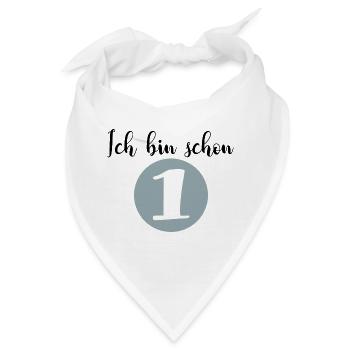 Erster Geburtstag - Bandana - Weiß - Vorne