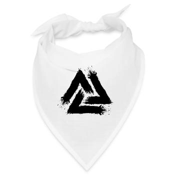 Valknut Symbol Schwarz Symbol Keltisches Symbol - Bandana - Weiß - Vorne