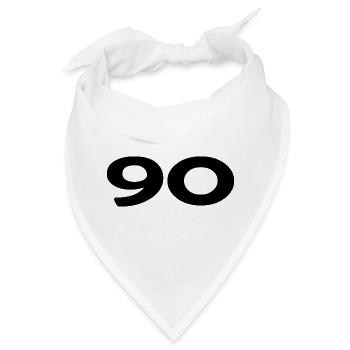 90. 90 JAHRE. 90-JÄHRIGES JUBILÄUM. 90-JÄHRIGES JUBILÄUM. - Bandana - Weiß - Vorne