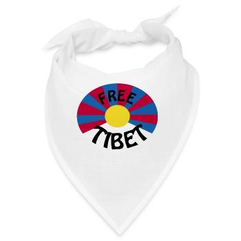 free tibet - Bandana - Weiß - Vorne
