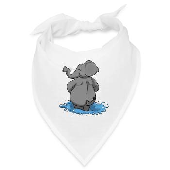 Elefant Wasser Elephant - Bandana - Weiß - Vorne
