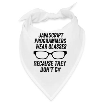 Lustige Javascript-Programmierer - Bandana - Weiß - Vorne