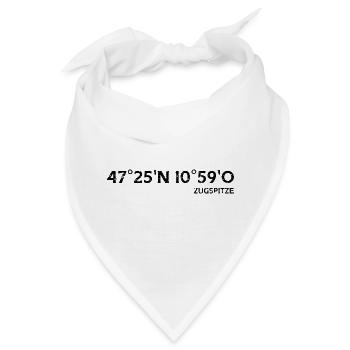 Zugspitze Koordinaten Gipfel - Bandana - Weiß - Vorne