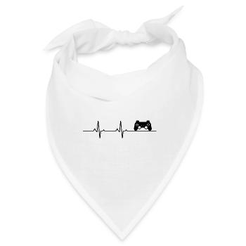 Konsolen-Heartbeat - Bandana - Weiß - Vorne