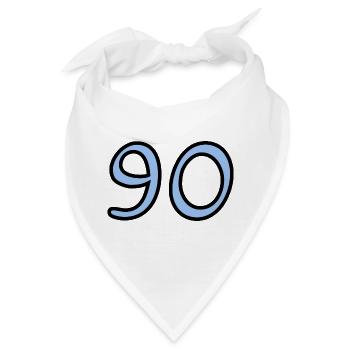 90. 90 JAHRE. 90-JÄHRIGES JUBILÄUM. 90-JÄHRIGES JUBILÄUM. - Bandana - Weiß - Vorne