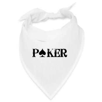 Poker - Bandana - Weiß - Vorne
