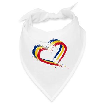 Flagge Rumäniens Fahne Rumänien Farben - Bandana - Weiß - Vorne