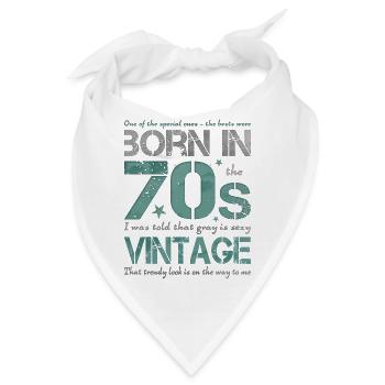 70s die Siebziger Jahre 70's 70er - Bandana - Weiß - Vorne