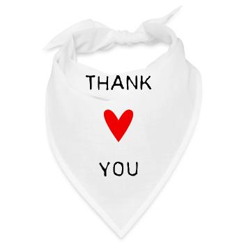 VIELEN DANK. DANKE. VIELEN DANK. JAHRESTAG. GEBURT. - Bandana - Weiß - Vorne