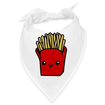 Pommes - Bandana - Weiß - Vorne