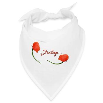 Zwillinge Mohn Klatschmohn Sternzeichen Zwillinge - Bandana - Weiß - Vorne