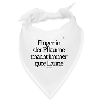 Finger in der Pflaume - Bandana - Weiß - Vorne