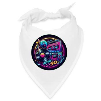 Retro 90s Logo - Bandana - Weiß - Vorne