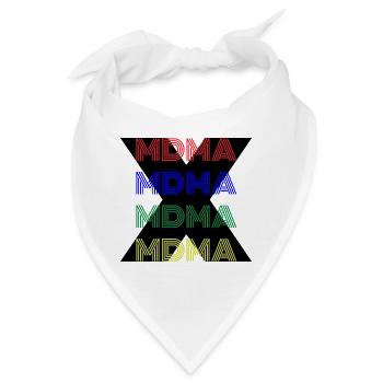 MDMA XTC Extasy - Bandana - Weiß - Vorne