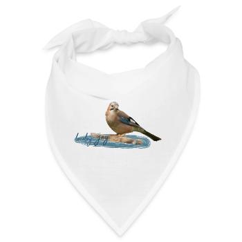 Eichelhäher - Bandana - Weiß - Vorne