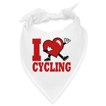 Ich liebe Radfahren, Radfahren, Radfahren, Radfahren - Bandana - Weiß - Vorne