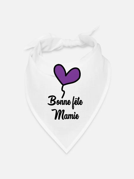MAMIE. GRAND-MERE. FÊTE DES MÈRES - Bandana - blanc