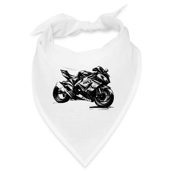 Zeigen Sie Ihren Stil mit unseren Motorradlogos - Bandana - Weiß - Vorne