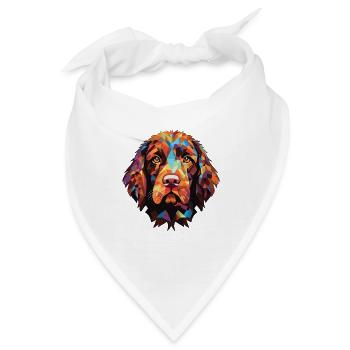 Pudelpointer Hunderasse Aquarell Illustration - Bandana - Weiß - Vorne