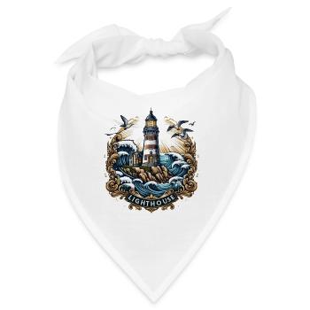 Lighthouse Logo - Bandana - Weiß - Vorne