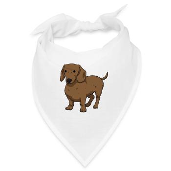 Dachshund - Bandana - Weiß - Vorne