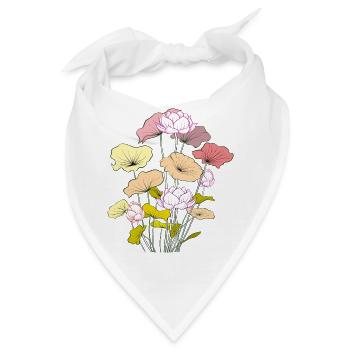 Blumenstrauß - Bandana - Weiß - Vorne