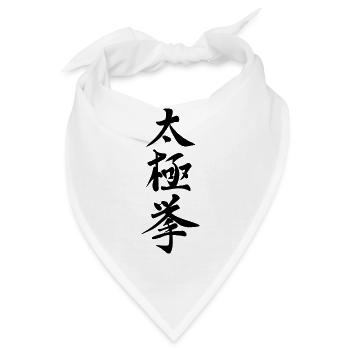 Taiji Quan Kalligraphie - Bandana - Weiß - Vorne