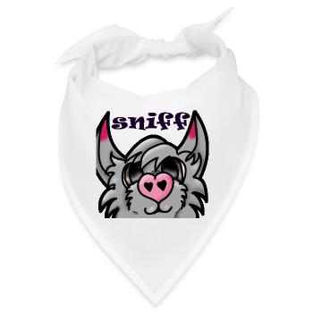 Pelziger Schnüffeln - Bandana - Weiß - Vorne