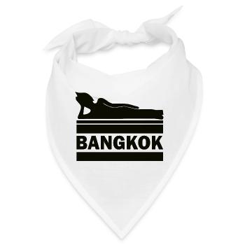 Bangkok Buddha Thailand Tempel Wat Pho Souvenir TH - Bandana - Weiß - Vorne