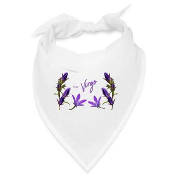 Jungfrau Sternzeichen Jungfrau Glockenblume - Bandana - Weiß - Vorne